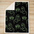 Halloween Pumpkin Bed Blanket Kids Girls Cartoon Ghost Sherpa Blanket