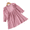 Pink, variant on LYMAYTER Girl Spring Autumn Dress Solid Color Round Neck Long Sleeve Dresses Kids A Line Swing Dress 2-7Y