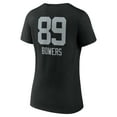 thumbnail image 3 of Women's Brock Bowers Black Las Vegas Raiders Name & Number Team Wordmark V-Neck T-Shirt, 3 of 3