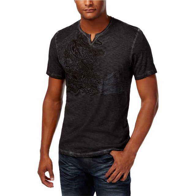 INC - Camiseta con gráfico de dragón para hombre, color negro, extragrande