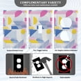 thumbnail image 3 of Yayeee Blank Wall Plate Cover 1-Gang 4.5"x2.7" Home Unused Decorative Outlet, Retro Simple Shapes, 3 of 7