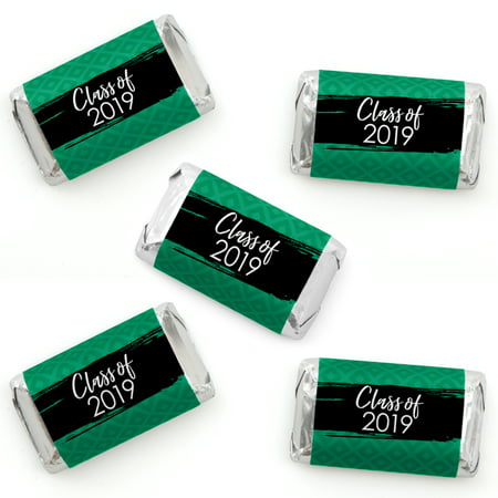 Green Grad - Best is Yet to Come - Mini Candy Bar Wrapper Stickers - 2019 Green Graduation Party Small Favors - 40