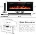 thumbnail image 2 of WAA 68-Inch Electric Recessed and Linear Fireplace, Wall Mounted, 750W/1500W, 2 of 7