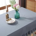 thumbnail image 4 of HGYCPP Rustic Vintage Flounces Ruffle Trim Tablecloth Washable Cotton Linen Table Cover, 4 of 12
