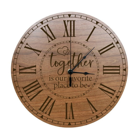 LifeSong Milestones 12in Everyday Clock Cherry- Together