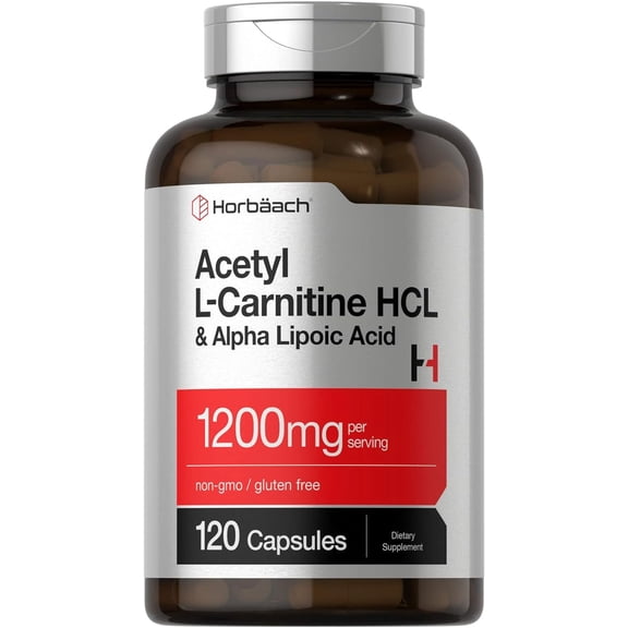Acetyl L Carnitine HCL & Alpha Lipoic Acid 1200mg | 120 Capsules | by Horbaach