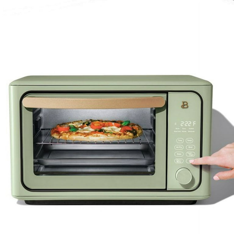 6 Slice Touchscreen Air Fryer Toaster Oven, Sage Green by Drew Barrymore