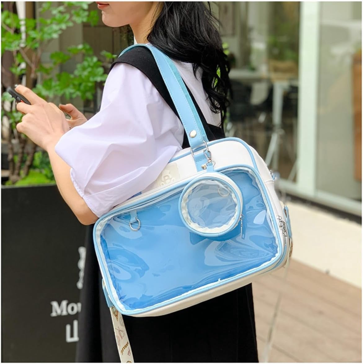 SPEKSEE Ita Bag Crossbody Handbags Kawaii Pin Display Shoulder Bag for Cosplay