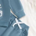 thumbnail image 4 of newwalpole Baby Clothes Gender Neutral Baby Boy Girl Long Sleeve Sweatshirt Pullover Pant Fall Solid Color Outfit Blue for Size 2-3 Years, 4 of 7