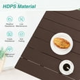 thumbnail image 7 of DYCANPO 35'' Outdoor Dining Table with Umbrella Hole, HDPS Square Patio Table, Dark Brown, 7 of 7