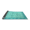 thumbnail image 2 of Ahgly Company Indoor Round Oriental Light Blue Traditional Area Rugs, 7' Round, 2 of 4