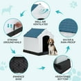 thumbnail image 3 of Plastic Dog House 32 inch Large Dog Houses for Small to Large Dogs, All Weather Indoor Outdoor Doghouse with Base Support for Winter Tough Durable House, 3 of 6