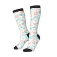 thumbnail image 2 of Balery Colorful Seashells1 Printed Novelty Socks Men's Women's Crew Socks Sports Socks Knee High Socks Cotton Socks Quirky and Cool Socks, 2 of 9