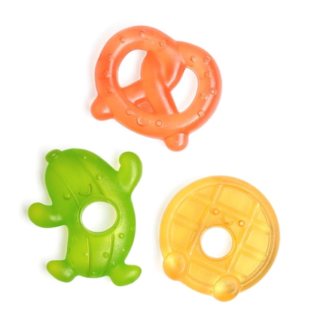 Juego de 3 mordedores rellenos de agua Itzy Ritzy, de doble textura