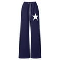 thumbnail image 3 of Kiijoy Tween Girl's Sweatpants Star Print Straight Leg Drawstring Pants, Sizes 12-13, 3 of 3