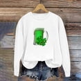 thumbnail image 5 of Charella Sweatshirts for Women St Patricks Day Decorations Long Sleeve Crewneck Tops 2024 Trendy T-shirt,White,XS, 5 of 5