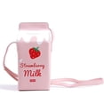 thumbnail image 2 of Bolso bandolera con forma de caja de leche, de frutas, plátano y fresa para niñas, para mujer, para teléfono, cartera, bolsos de hombro, 2 of 6