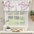 thumbnail image 2 of Pink Cherry Blossom Curtain Valances for Windows, Kitchen Valance Window Treatments Panel 2 Pack, Spring Branches Floral Watercolor Rod Pocket Short Curtains for Bathroom Bedroom 60 x 18 Inch, 2 of 8
