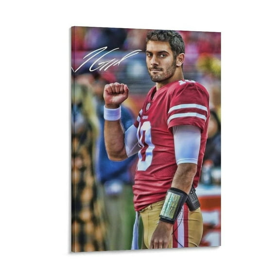 Jimmy Garoppolo Canvas Poster Wall Art Picture Painting Poster Canvas Print Posters Artworks Bedroom Living Room Decor 24x36inch(60x90cm)