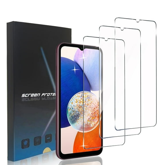 ZYQEEE HD Screen Protector Compatible for Samsung Galaxy A14 5G 6.6", Anti-Scratch Tempered Glass Film, Case Friendly, Easy Install Bubble-Free, 3 Pack