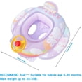 thumbnail image 2 of Baby Pool Float 3styles Shaped Baby Swimming Pool Float Cartoon Swimming Ring Inflatable Seat with Steering Wheel Helps 3+ Years Old Learn To Kick And Swim Bath, 2 of 7