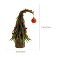 thumbnail image 3 of YOHAVEN Mini Crooked Christmas Tree, 12" Artificial Potted Xmas Tree Holiday Tabletop Decoration for Home Office Living Room Fireplace Festive Decor, 3 of 5