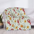 thumbnail image 3 of Gaeub Lobster Sea Shell Printed Flannel Throw Blanket,Plush Throw,Fuzzy Bed Blanket for Bedding Sofa and Travel,Decorative Blanket-40"x30", 3 of 6