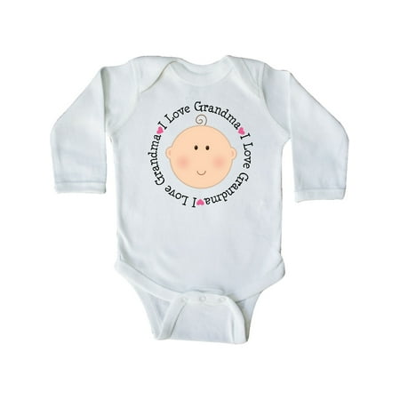 

Inktastic I Love Grandma baby shower gift Gift Baby Boy or Baby Girl Long Sleeve Bodysuit