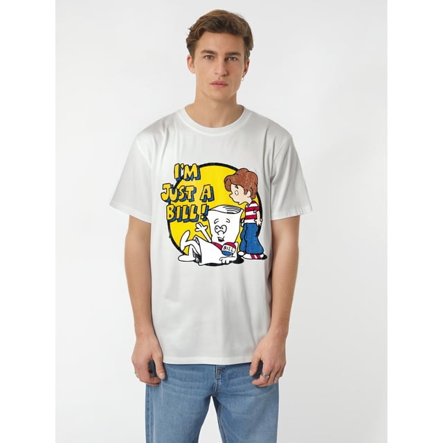 Men's Adult Graphic tee T-ShirtMen's Front Print T-shirt I'm Just A Bill! 100% Cotton Funny Graphic Summer Casual Top Tee For Adult, Men, Women, Teen, Teenager, Adolescent, YouthFather's Day, Moth