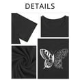 thumbnail image 5 of XCHQRTI Women Butterfly Daisy Tshirt Plus Size Shirts Casual Summer Tee, 5 of 5