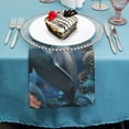thumbnail image 4 of WYYP Dolphin Fish Coral Reef Cloth Napkins for Farmhouse Party Dining Table Decor Gift 4 PCS, 4 of 7