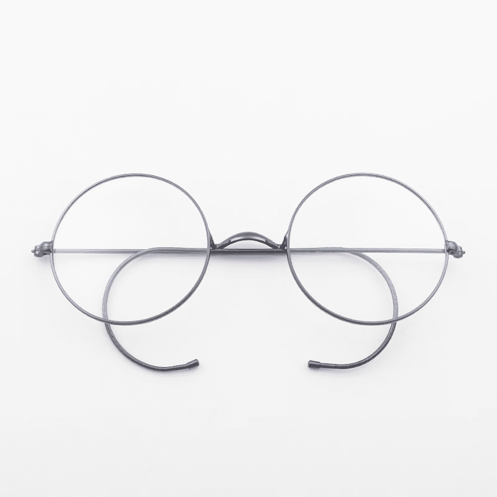 Agstum Retro Round Silver Wire Rim Eyeglasses Optical  display picture 2