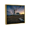 thumbnail image 3 of Stupell Maritime Lighthouse Clouds Landscape Landscape Photography Gold Floater Framed Art Print Wall Art, 3 of 6