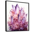 thumbnail image 2 of Designart "Essence of Pink Amethyst Geode I" Landscapes Framed Wall Art - Traditional Pink Stone Geode Entryway Framed Wall Art, 2 of 6