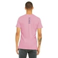 thumbnail image 3 of Daxton Adult Unisex Tshirt Dallas Script with Texas Vertical on the Back, Pink Navy, S, 3 of 3