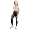 thumbnail image 4 of GYRATEDREAM Kids Girls Dance Pants Gymnastic Shiny Metallic Dance Leggings Skinny for Performances 4-14 Years, 4 of 7