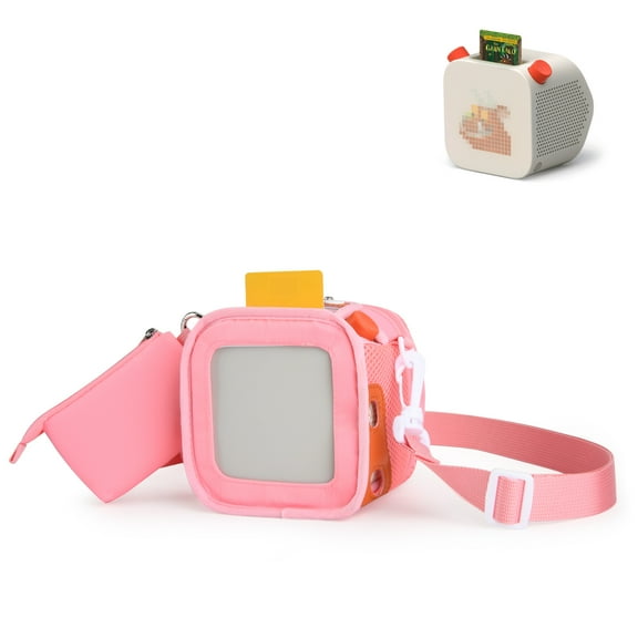 Carrying Case for YotoPlayer 3rd Card Insertion Story Machine,  Portable Storage Bag for Audio Player with Shoulder Strap, Back Pocket for Cards or Accessories
