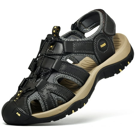 

Size Men‘s Cowhide Closed Toe Sports Sandals For Spring And Summer