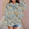 thumbnail image 5 of Sweatshirt Tops for Girls Cute Printed Long Sleeves Hoodies Casual Crew Neck Fall Winter Pullover Tops Clothes Comfy Jumper School Warm Girl Sweatshirts, 5 of 6