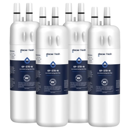 GLACIER FRESH EDR1RXD1 Refrigerator Water Filter Compatible with W10295370A, EDR1RXD1, WHR1RXD1, KAD1RXD1, Filter 1, W10295370, P4RFWB, P8RFWB2L, 46-9930, 46-9081 Refrigerator Water Filter 4 Pack