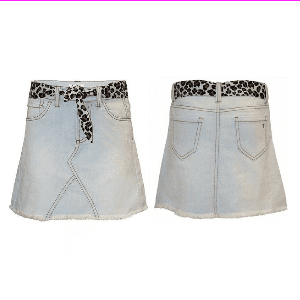 Tractr Girls' Weathered Hem Stretch Denim Skort, Size 14 - Walmart.com