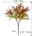 thumbnail image 2 of JM 4 piezas de plantas artificiales al aire libre, paquetes de flores falsas, gloria de la mañana, arbustos verdes, arbustos, plantas, flores de plástico, hogar, oficina, jardín, patio, decoración JM, 2 of 5
