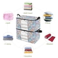 thumbnail image 4 of Foldable Clothes Storage Bags Clothes Organizer Bin with Clear Windows for Clothes Bedding Colorful Patterns, 4 of 6