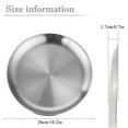 thumbnail image 2 of 3 Pcs Assiette Ronde en Acier Inoxydable de 10,2 Po, Assiettes de Camping en Métal, Assiettes en Acier Inoxydable, Assiettes de Souper en Métal Réutilisables pour Pique-Nique et Camping en Plein Air, 2 of 6