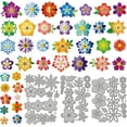 thumbnail image 1 of Troqueles de corte de flores superpuestas para scrapbooking DIY, troqueles de corte de hojas metálicas para hacer tarjetas, repujado, álbumes de fotos y decoración artesanal, 1 of 5
