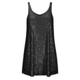 thumbnail image 6 of Sentmoon Sparkly Mini Dress Vacation Breathable Regular Fit Maxi Dresses for Women 2026 Summer Sleeveless V Neck Boho Dress Beach Items for Travel and Holiday Black M, 6 of 8