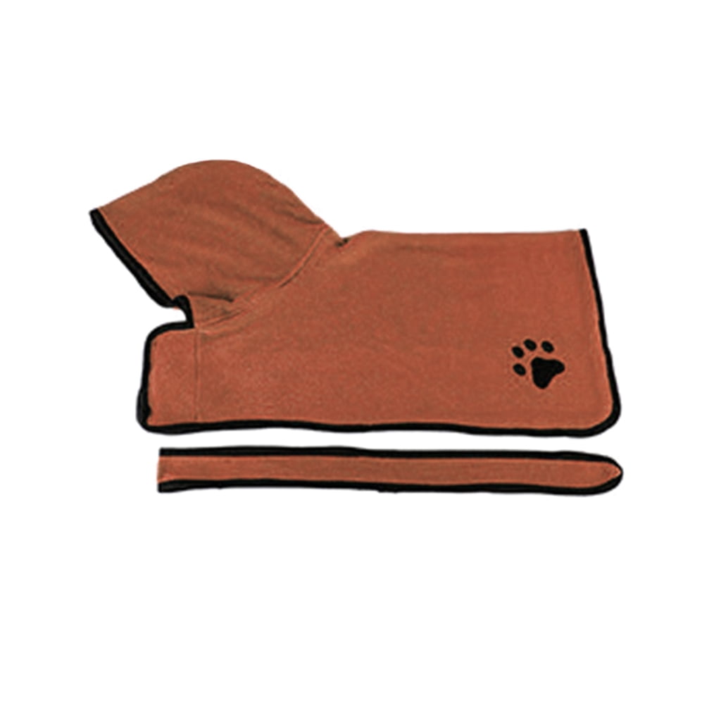 Yammee Quick Dry Bath Towel Soft Bath Robe for Medium Large Dogs Pet Hooded Beach Towel