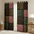 thumbnail image 2 of Castle Fairy Geometric Plaid Black Out Curtains for Boys Girls,Vintage Aesthetic Curtains Pack of 2 (42x63 Each),Abstract Retro Grid Bedroom Curtains,Microfiber Bedroom Decor, 2 of 6