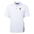 thumbnail image 2 of Men's Cutter & Buck White Georgia Tech Yellow Jackets Virtue Eco Pique Tile Recycled Polo, 2 of 3