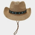 thumbnail image 5 of LRen Women Tea Party Hats Fashionable Summer Sun Hat with Adjustable Brim and Secure Tie for Casual Outdoor Holiday Wear Khaki, 5 of 7